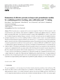 Estimation of Effective Porosity in Large-Scale Groundwater Models
