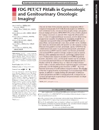 FDG PET/CT Pitfalls in Gynecologic and Genitourinary Oncologic