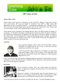 GRFC Player Profiles