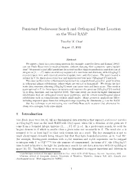 Persistent Predecessor Search and Orthogonal Point Location on the Word