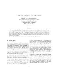 Selective Disclosure Credential Sets