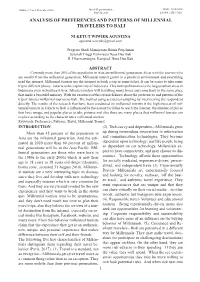 Analysis of Preferences and Patterns of Millennial Travelers to Bali