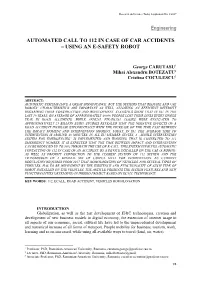 Engineering AUTOMATED CALL to 112