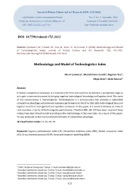 Methodology and Model of Technologistics Index