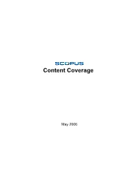 Scopus Content Reference Guide