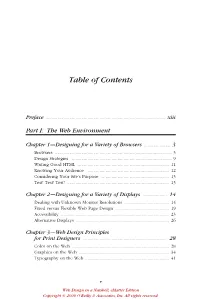 Table of Contents
