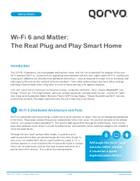 Wi-Fi 6 and Matter: the Real Plug and Play Smart Home