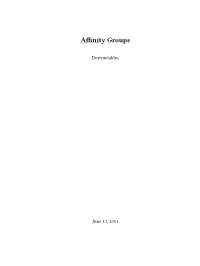 Affinity Groups
