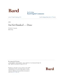 I'm Not Finished — Done Dimitri A