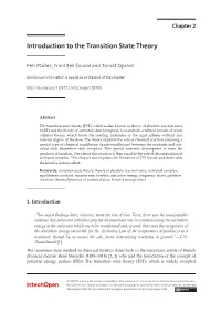 Introduction to the Transition State Theory 29