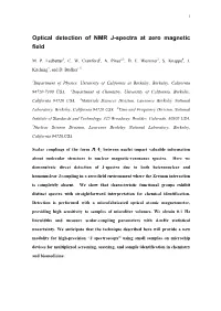 Optical Detection of NMR J-Spectra at Zero Magnetic Field