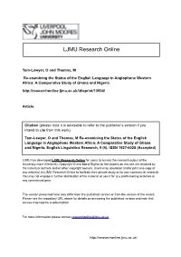 Re-Examining the Status of the English Language in Anglophone