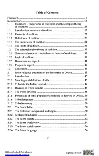 Table of Contents