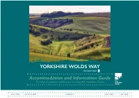 The Yorkshire Wolds Way Accommodation and Information Guide