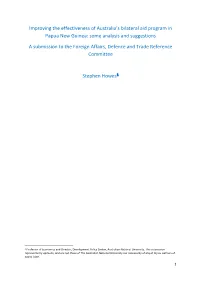 Improving the Effectiveness of Australia's Bilateral Aid Program In