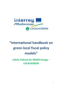 “International Handbook on Green Local Fiscal Policy Models”