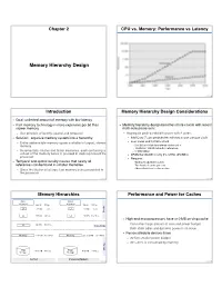 Memory Hierarchy Design