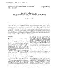 Narrative in Exergames: Thoughts on Procedure, Mechanism, and Others