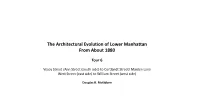 The Architectural Evolution of Lower Manhattan from About 1880