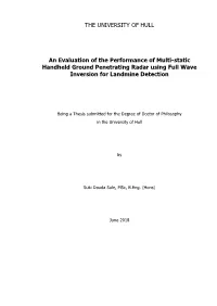 THE UNIVERSITY of HULL an Evaluation of the Performance Of