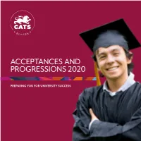 CATS Boston Acceptances and Progressions 2020