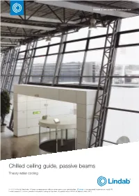 Chilled Ceiling Guide, Passive Beams Theory Water Cooling