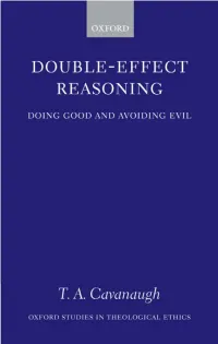 Double-Effect Reasoning : Doing Good and Avoiding Evil