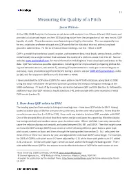 Measuring the Quality of a Pitch