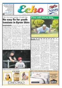No Easy Fix for Youth Tensions in Byron Shire from Front Page Enough Too