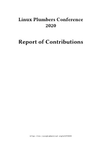 Report of Contributions