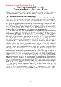 Supporting Information (SI) Appendix Persistence and Origin of the Lunar Core Dynamo