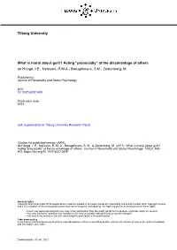 Tilburg University What Is Moral About Guilt? Acting “Prosocially”