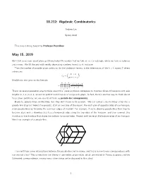 18.212 S19 Algebraic Combinatorics, Lecture 39: Plane Partitions and More