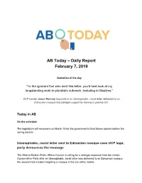 AB Today – Daily Report February 7, 2019