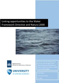 Linking Opportunities to the Water Framework Directive and Natura 2000