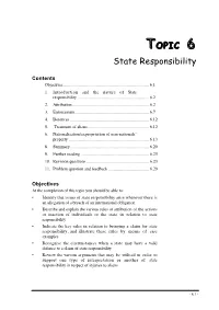 TOPIC 6 State Responsibility