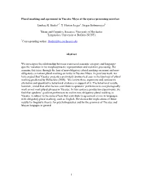 1 Plural Marking and Agreement in Yucatec Maya at the Syntax