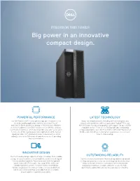 Precision 5820 Tower Spec Sheet