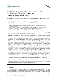 Statistical Properties of a New Social Media Context Awareness Scale (SMCA)— a Preliminary Investigation