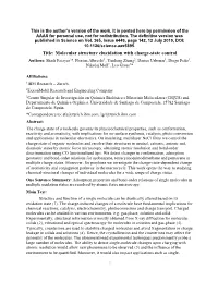 Title: Molecular Structure Elucidation with Charge-State Control
