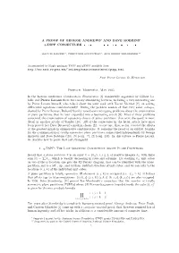 A Proof of George Andrews' And