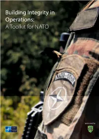 Building Integrity in Operations: a Toolkit for NATO