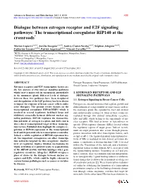 Dialogue Between Estrogen Receptor and E2F Signaling Pathways: the Transcriptional Coregulator RIP140 at the Crossroads*
