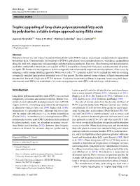 Trophic Upgrading of Long-Chain Polyunsaturated Fatty Acids By