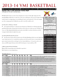13-14 BKB Game Notes