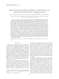 Biotic Interactions Mediate the Influence of Bird Colonies on Vegetation and Soil Chemistry at Aggregation Sites