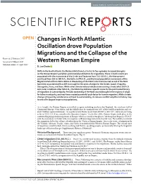 Changes in North Atlantic Oscillation Drove Population Migrations And