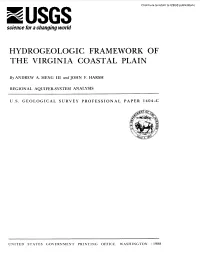 Hydrogeologic Framework of the Virginia Coastal Plain