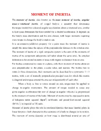 Moment of Inertia