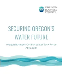 Securing Oregon's Water Future
